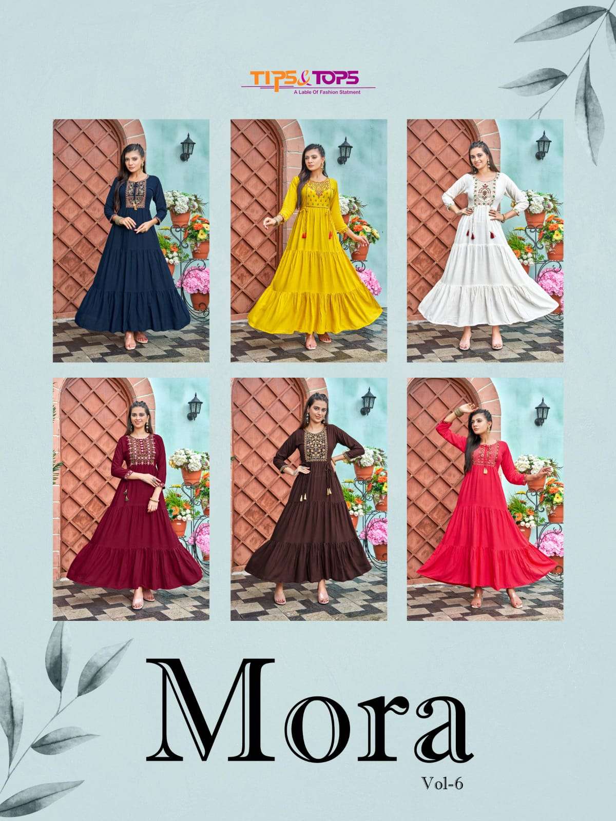 Tips & Tops - Mora Vol 06- Handwork And Ghaghri-Pattern-Flair-Gown-Kurti-index